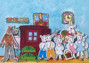 MARIONETINO Bábky a kulisy k rozprávke O kozliatkach