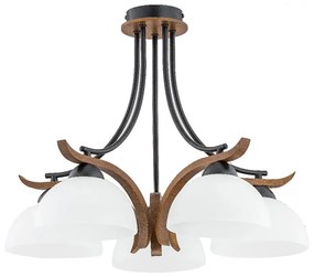 Prisadený luster BAFIA 5xE27/15W/230V hnedá