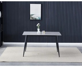 Autronic BONTEC Jedálenský stôl 130x70cm, spekaná keramika, mramor, HT-403M GREY Farba: Šedá
