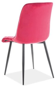 SIGNAL MEBLE Jedálenská stolička CHIC VELVET, čierny mat/béžová bluvel 28