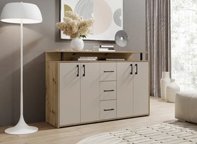 Komoda Drift, dub artisan/kašmírová béžová