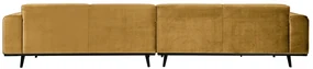 BePureHome Statement XL 372 cm veľká zamatová sedačka - Khaki