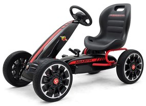 Detská šliapacia motokára Go-kart Milly Mally Abarth černá