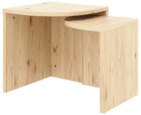 Konferenčné stolíky z borovicového dreva v prírodnej farbe v súprave 2 ks Combine – Karup Design