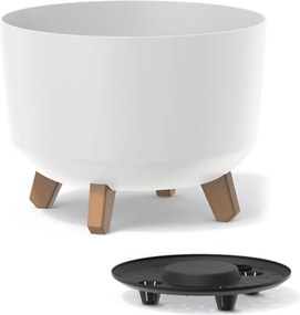 Plastový kvetináč na nožičkách DGRL350 33,9 cm - biela