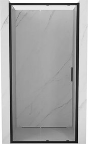 Mexen Exo, posuvné dvere do otvoru 100x200 cm, 6mm číre sklo, čierny profil, 8151-100-000-70-00