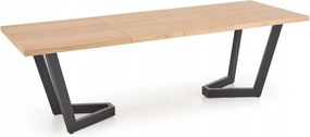 Rozkladací drevený stôl 160-250 cm, dub prírodný, do jedálne Massive 2