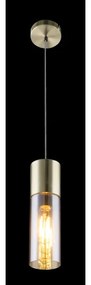 GLOBO 21000HM - Luster na lanku ANNIKA 1xE27/25W/230V pr. 10,5 cm mosadz