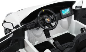 Ramiz Detské pretekárske auto Porsche 911 GT3 MP4 biele