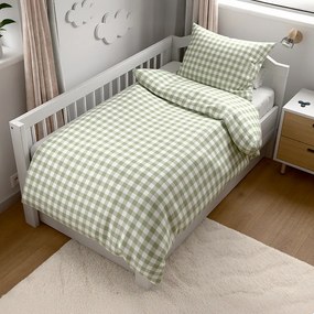 Krepové obliečky do postieľky Renforcé GRENTIS zelené Rozmer obliečky: 45 x 65 cm | 90 x 140 cm