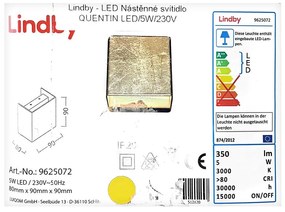 Lindby Lindby - LED Nástenné svietidlo QUENTIN LED/5W/230V LW0185