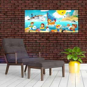 Obraz - Deň na pláži (120x50 cm)