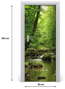Fototapeta na dvere rieka v lese 85x205 cm