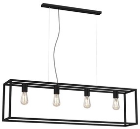 Luster na lanku FRAME 4xE27/60W/230V čierna