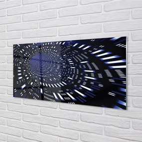 Sklenený obraz Blue 3d tunel 100x50 cm