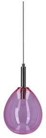 Fialové LED závesné svietidlo so skleneným tienidlom Lukka – Candellux Lighting