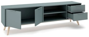 TV stolík sivozelený 180x53x40 cm Pisco – Marckeric