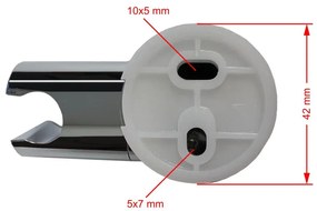 Mereo Mereo, Držiak sprchy plast / chróm, MER-CB566E