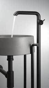 Deante Umývadlo na dosku Silia ø36 cm - CQS TU4S, granit, antracit metalic