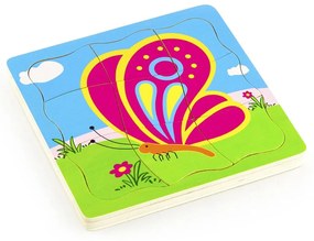 Drevené puzzle Viga Ako rastie motýľ