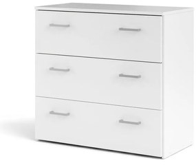 Biela nízka komoda 74x70 cm Space – Tvilum