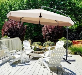 Záhradný slnečník Summer -  tmavo sivý 300 cm