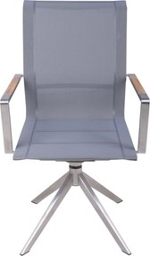 Sivá kovová záhradná stolička Salida – Garden Pleasure