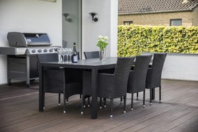 Záhradné ratanové kreslo 4 ks HAMBURG, antracit