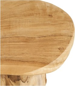 Okrúhly odkladací stolík z teakového dreva ø 40 cm Palena – House Nordic