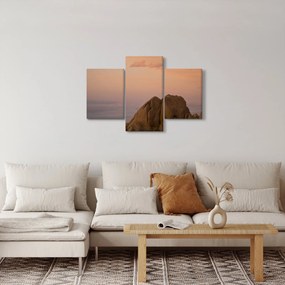 Obraz západu slnka v skalách (90x60 cm)