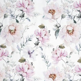 ZÁVES NA KRÚŽKOCH ROSELIN 140X250 CM KVETY