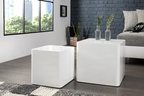Odkladací stolík Monobloc sada 2ks biely
