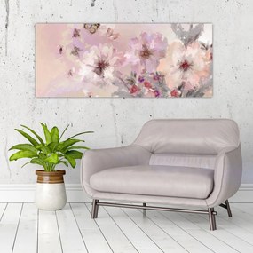 Obraz - Umelecká koláž s motýľmi (120x50 cm)