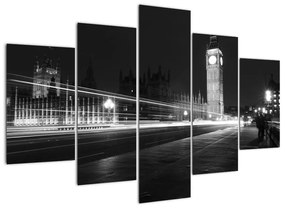 Čiernobiely obraz Londýna - Big ben