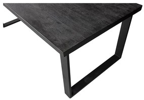 Jedálenský stôl z mangového dreva Cleveland Black obdĺžnik 280x100 cm Mahom
