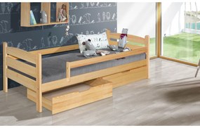 Drevená detská posteľ so zásuvkami Mauricius 90x200