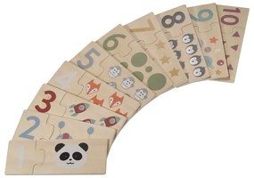 Drevené detské puzzle (počet dielikov 20) Numbers – Kindsgut
