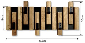 Dekorstudio Vešiak na stenu Lamele mini 60cm