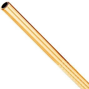 Bar@drinkstuff Rovné zlaté nerezové slamky s kefkou Množstvo: 10 ks