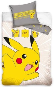 Detské obliečky Pokémon Pikachu v Akci 140x200/70x90 cm