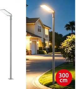 Brilagi-LED vonkajšie svietidlo so stĺpom a káblom 3 m URBANLIGHT LED/100W/230V sivé IP65