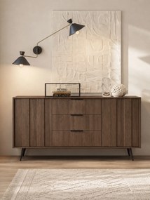 Komoda Flaro 153 cm so zásuvkami - dub dunin