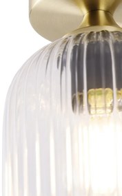 Stropné svietidlo v štýle Art Deco mosadz - Banci