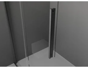 Mexen Velar L, posuvná sprchová zástena Walk-in 100 x 200 cm, 8mm šedé sklo, grafit brúsený, 871-100-003-43-66