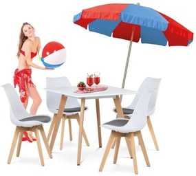 Jedálenský set Autronic 80x80 cm biela mat 10953