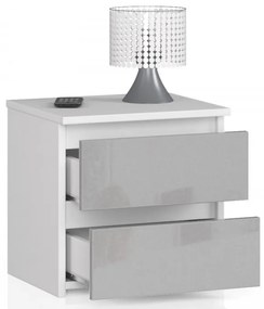 Nočný stolík CL2 2SZ CLP metalický, lesk