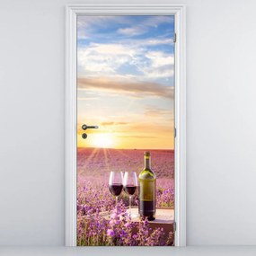 Fototapeta na dvere - Víno medzi levanduľami (95x205cm)