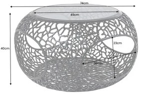 Konferenčný stôl Spin 44506 Ø75cm Aluminium Black  - Komfort-nábytok