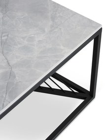Konferenčný stolík Infinity 2 - sivý mramor / čierna