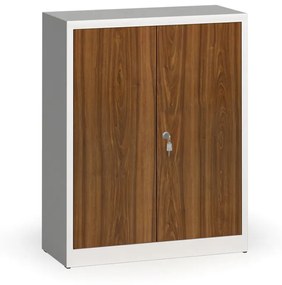 Zvárané skrine s lamino dverami, 1150 x 920 x 400 mm, RAL 7035/orech